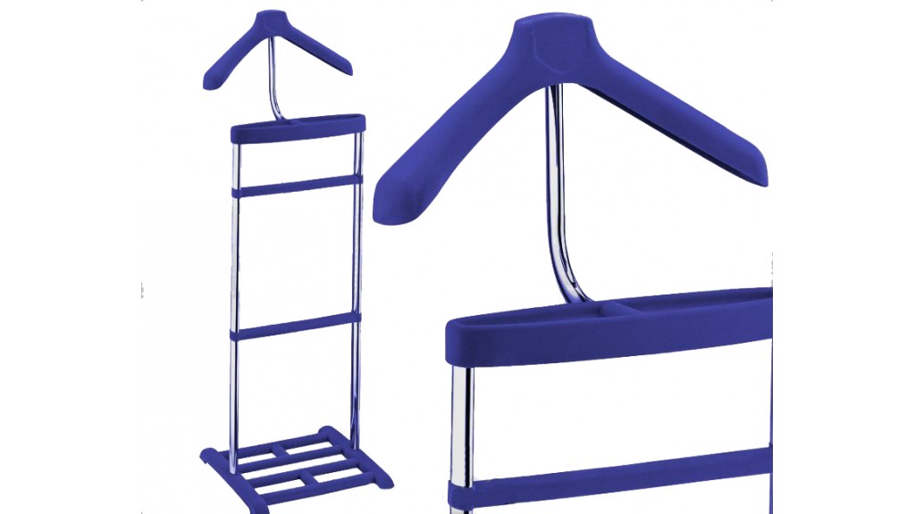 Valet Stand, Blue Suede